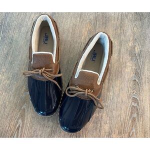 JBU By Jambu Gwen Garden Ready Duck Shoes Size 8.5M Women’s Navy/Whiskey